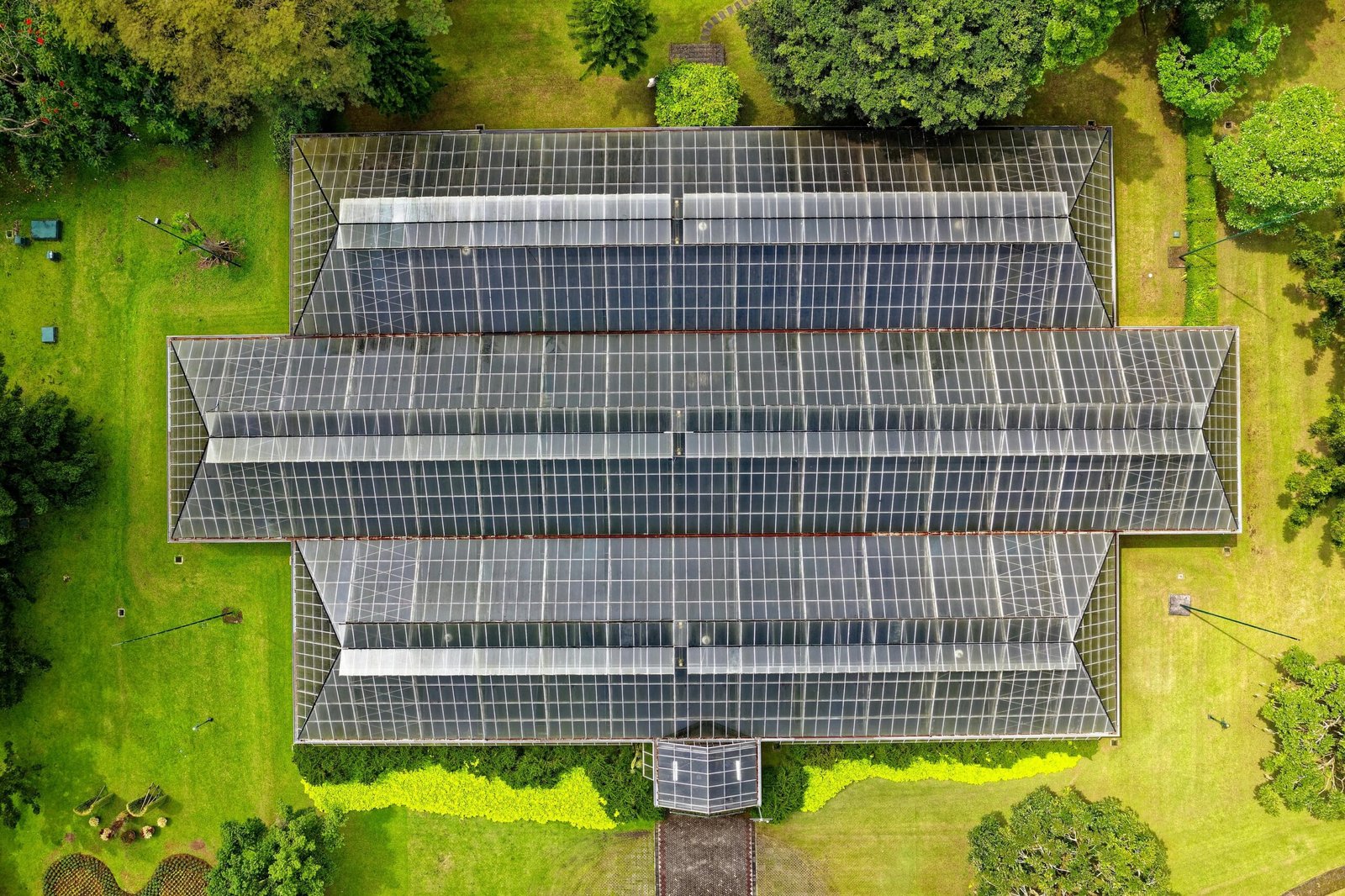 a solar powered solar panel system in a park