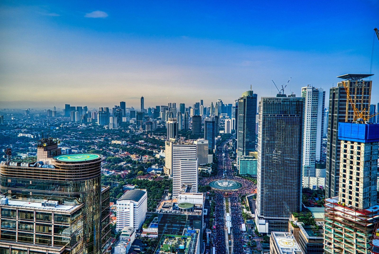 Bird-eye view of Jakarta, Indonesia